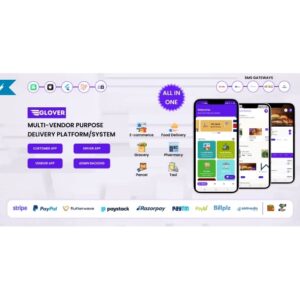 Glover – Grocery, Food, Pharmacy Courier & Service Provider + Backend + Driver & Vendor app