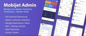 Mobijet ADMIN v1.0.15 - Manage & Monitor Agents, Customer & Payments | Android & iOS Flutter app