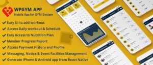 WPGYM App v2.0.4 – Mobile App for Wordpress Gym System