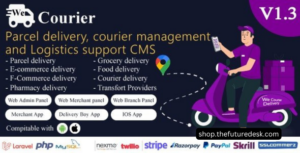 We Courier v1.3 - Courier and logistics management CMS with Merchant, Delivery app